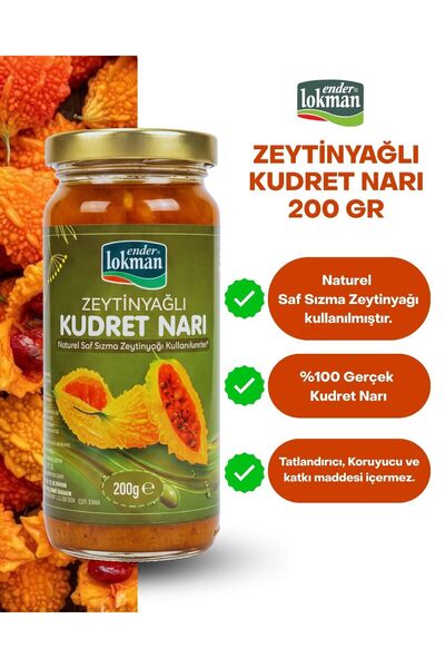 Zeytinyağlı Kudret Narı 200 gr (%100 Naturel Saf Sızma Zeytinyağlı)