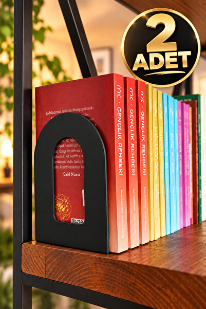 VENON 2 Pieces Black Modern | |   Metal Book Support Book Holder Home and Off...