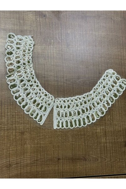 Gönülden Tasarım 35x7 Cm Accesoriu de îmbrăcăminte pentru cusut guler cu paiete