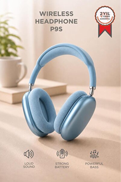 Torima P9 Bluetooth Kablosuz Kulaklık Mavi