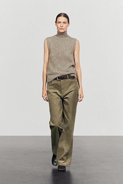 Massimo Dutti Dik yaka triko yelek