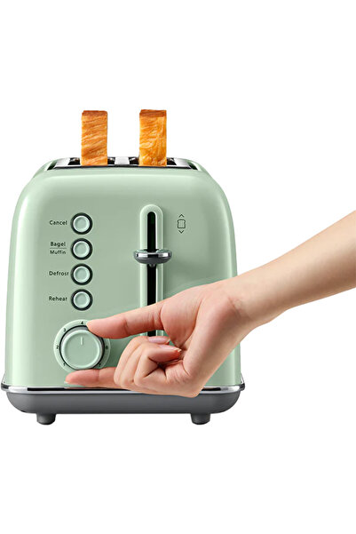 BUYDEEM Prajitor de paine DT620E-CG/EU, 2 felii, 900 W, Verde