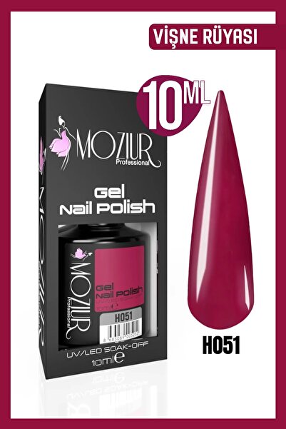 MOZIUR Kalıcı Oje Uv Led H051 (KIRMIZI SERİSİ) 10ml