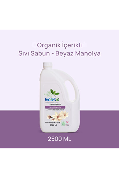 Ecos3 Organik İçerikli Sıvı Sabun, Vegan Sertifikalı, Hassas Cilt, Ekolojik, ...
