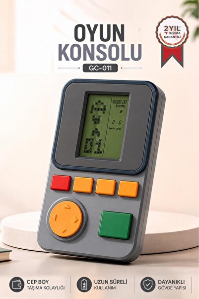 Torima Oyun Kolu Atari Joystick Tetris Gameboy GC011 Gri