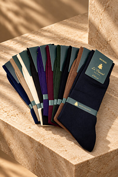 La Pescara Mercerized Multicolored Luxury 10-Piece Socks Set