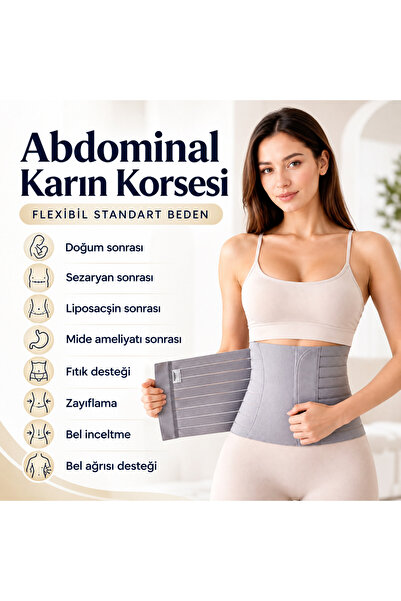 Soles Abdominal Karın Korsesi Medical - Kadın Erkek Standart Beden-Doğum Lipo...