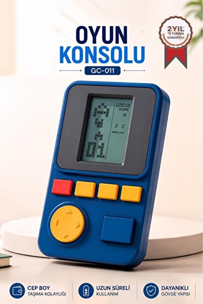 Torima Oyun Kolu Atari Joystick Tetris Gameboy GC011 Mavi