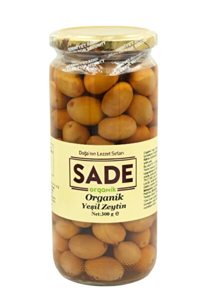 Sade Organik Yeşil Zeytin 300 gr