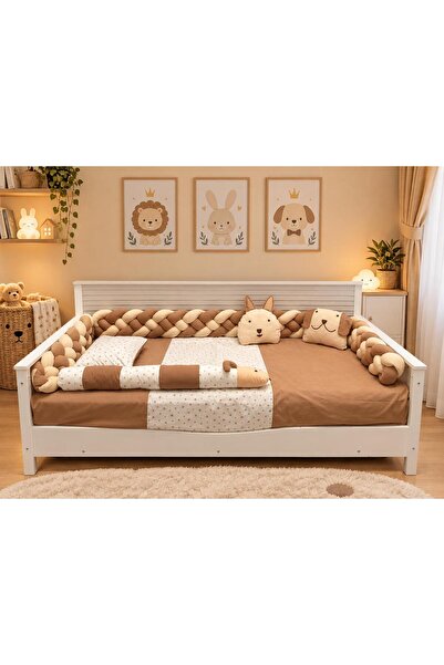 Home MONTESSORİ 90x190 UYKU SETİ 4'LÜ SAÇ ÖRGÜ, 11 PARÇA, 155*215 PİERRECARDİ...