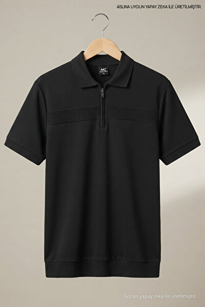 Maccali Erkek Trend Siyah Polo Yaka Triko Tişört