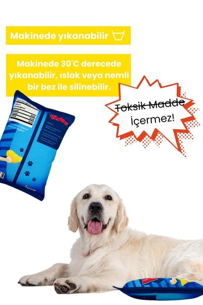 Havhav Wuffles Peluş Cips Hışırtı Sesli Köpek Oyuncağı Cips Şeklinde Ses Çıkaran Köpek Oyun Arkadaşı