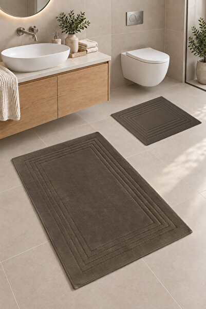 Cotton Crafty Cotton Woven Bath Mat Set, Bathroom Rug Vera Set of 2 60X100 - ...