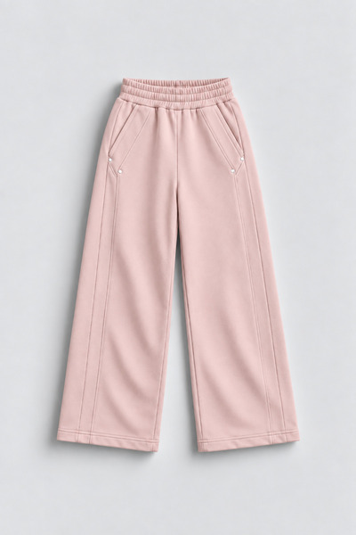 Joi Kids Kız Çocuk Geniş Paça (Wide-Leg) Eşofman Altı - Cepli ve Çakma (trok)...