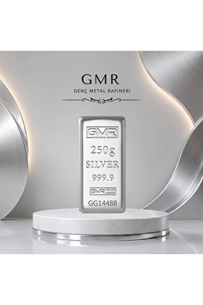 GMR Sertifikalı 250 gr Külçe Gümüş 999 Ayar