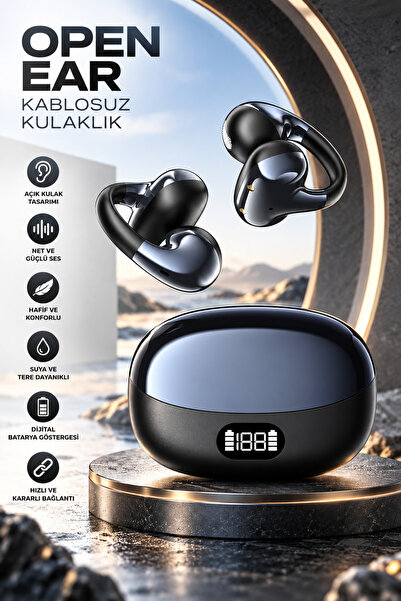 ROGGER Klipsli Kablosuz Kulaklık - Açık Tasarım, Bluetooth 5.4, ENC Gürültü E...