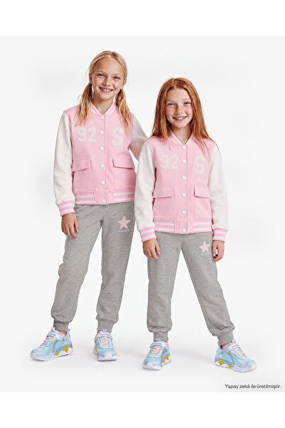 SKECHERS G Bomber Jacket Büyük Kız Çocuk Pembe Ceket SK2620137-0098