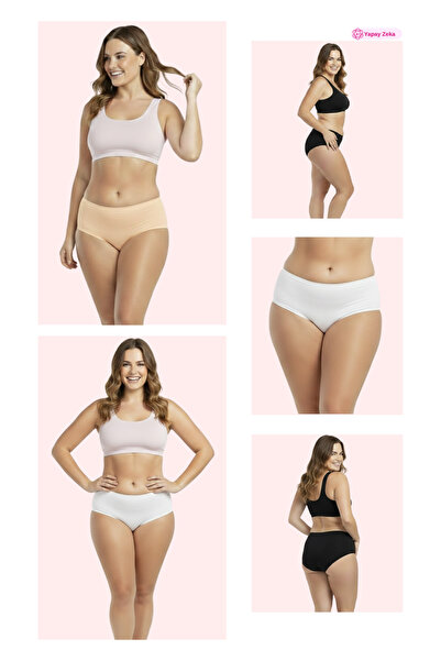 Newlilla 1007 Women's Mix 5-Piece Daily Bato Panties V11