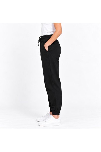 AXXEL Women's Black Tracksuit with Bottom Pockets and Elastic Legs-P1572