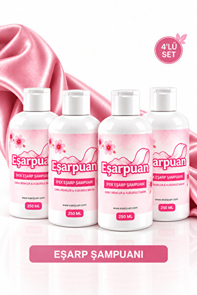 EŞARPUAN 4'LÜ DEV İPEK ŞAL EŞARP ŞAMPUANI ANINDA LEKE ÇIKARICI SOLÜSYON SET (...