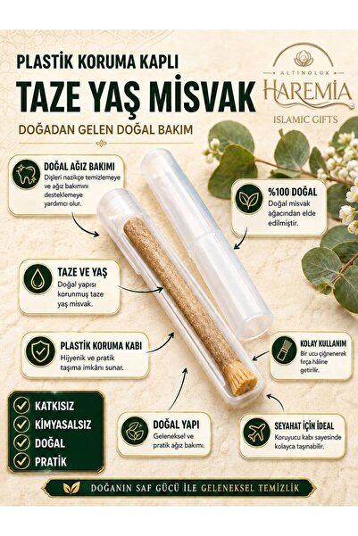 Altınoluk Haremia Doğal Misvak | Koruma Kaplı Pratik Ağız Bakım Çubuğu
