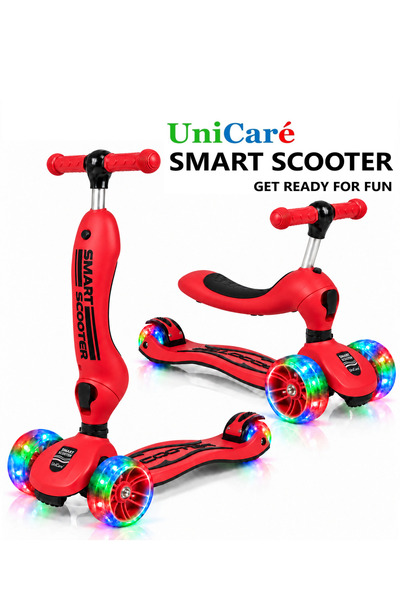 UniCare Smart Oturaklı Çocuk Scooter 3 Tekerlekli Işıklı Scooter Yükseklik Ay...