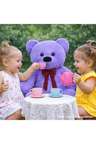 Pababo 50 cm Sitting Plush Teddy Bear with Bow Tie – Soft Textured Adorable Bear