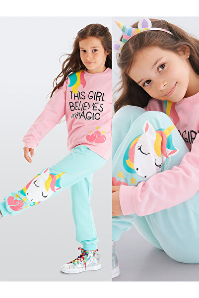 Denokids Okul Girl Magic Kız Çocuk Eşofman Takım