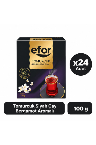 Efor Efor Tomurcuk Bergamot Aromalı Siyah Çay 100 gr – 24'lü Koli