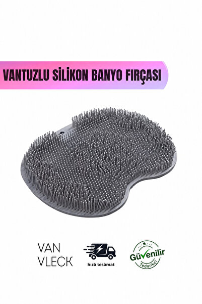 VAN VLECK Vantuzlu Silikon Banyo Fırçası – Ayak Masaj Pedi, Sırt Kesesi, Duş ...