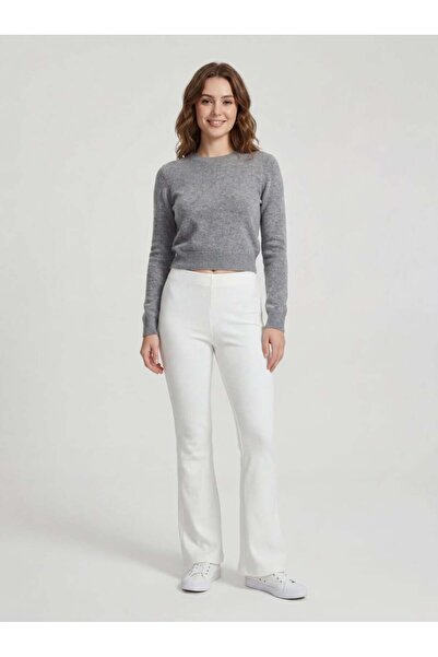 Unbraded Women's Cotton Loose Leggings - Comfortable Elastic Waist - L