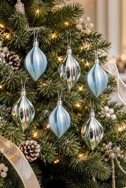 BeySüS Christmas Pine Tree Ornament Shiny Matte Shiny Ocean Drop Cici Ball 9 ...
