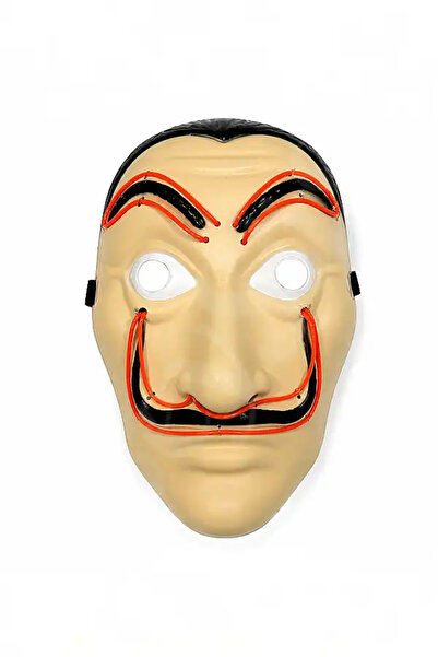 BeySüS Cadılar Bayramı Işıklı Papel Maske Kırmızı