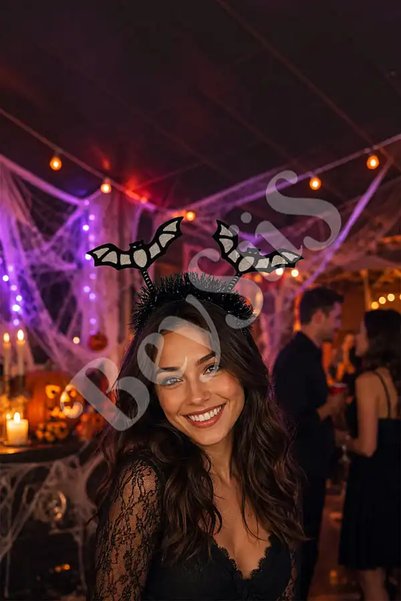 BeySüS Halloween Bat Figured Swinging Crown Silver