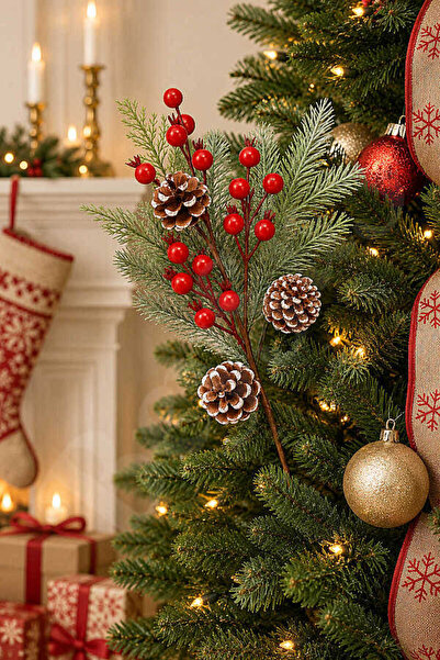 BeySüS Ornament pentru brad de Crăciun 60 cm Ramă de kokina cu conuri