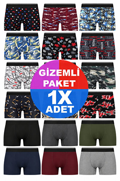andredimoda Erkek 1 Adet Rastgele Sürpriz Boxer - Özel Gizemli Paketinde Sürp...