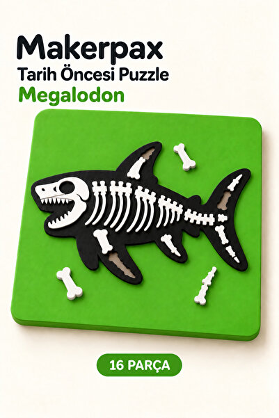 Minipax Kılıç Megalodon 16 Parça Bul-Tak Puzzle 3 Yaş Üzeri Eğitici Çocuk Oyuncağı