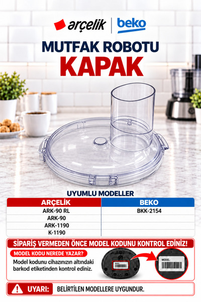 Arçelik K 1190 Robolio Mutfak Robotu Orijinal Kapak