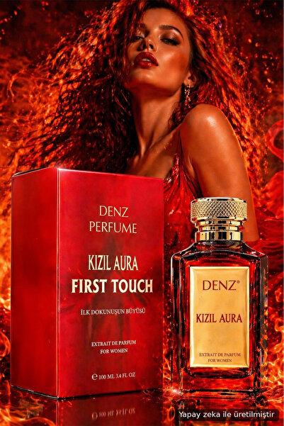Denz Perfume Kızıl Aura first touch Kalıcı Kadın Parfüm misk amber cesur cürr...