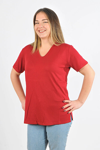 citycenterfashion Tricou de damă cu decolteu în V de mărime mare Cty-cnd-01