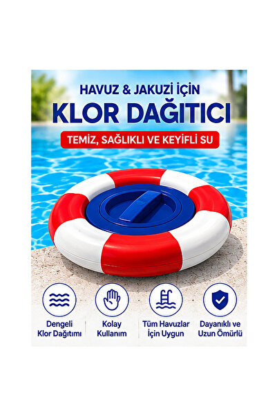 Can Simidi Tasarımlı Havuz ve Jakuzi Klor Dispenseri – 200 Gr Tablet Uyumlu Yüzer Klor Dağıtıcı Şamandıra- Lacivert