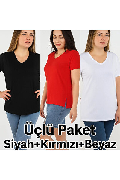citycenterfashion Γυναικείο T-shirt με λαιμόκοψη σε μεγάλο μέγεθος Cty-cnd-01