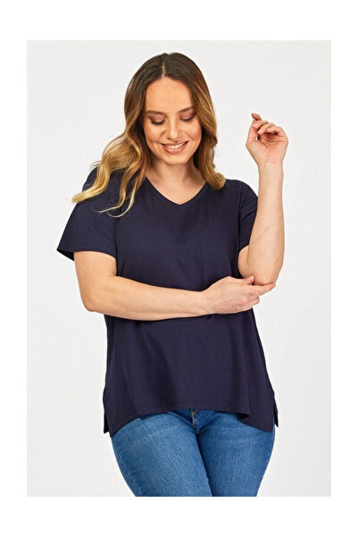 citycenterfashion Tricou de damă cu decolteu în V de mărime mare Cty-cnd-01