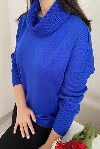 citycenterfashion Women's Degaje Collar Pocket Knitwear Sweater Cty-cnd-11369