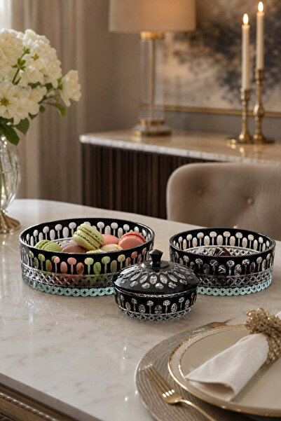 Kristal Market Handmade Crystal Cutout Peacock Pattern Decorative Tableware P...