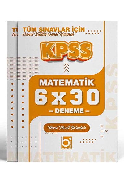 Bigelio Yayıncılık Bigelio 2027 KPSS Tüm Sınavlar İçin Matematik 6 x 30 Denem...