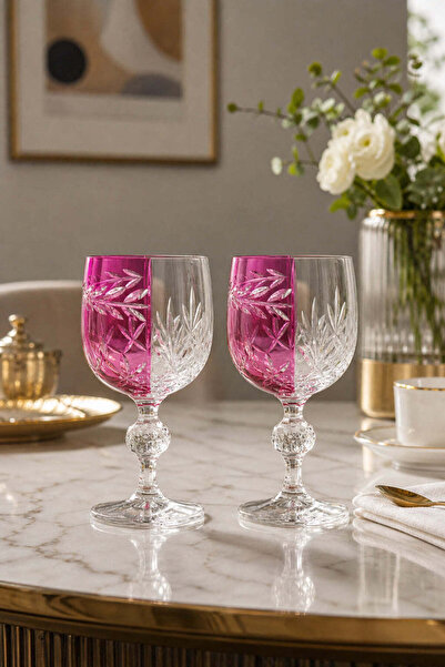 Kristal Market Bohemia Kristal Kadeh Çift Renk Kahve Yanı Bardağı ,passion Model