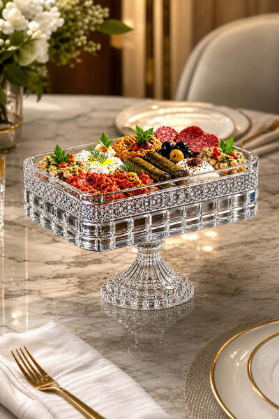 Kristal Market El Yapımı Kesme kristal Cleopatra Desen Baton Dekaratif Sofra ...