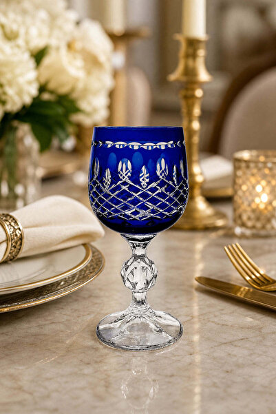 Kristal Market Bohemia Kristal El İşçiliği Royal Kahve Yanı Bardağı 150cc