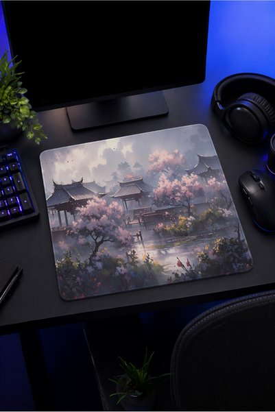 Sakura Rain Temple Mousepad 40x30 (3mm)